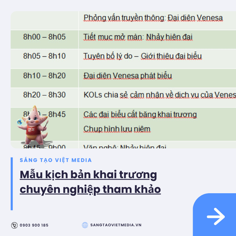 Dịch vụ tổ chức khai trương Cần Thơ chuyên nghiệp: Kịch bản và checklist A-Z 3 mau kich ban to chuc khai truong chuyen nghiep.png