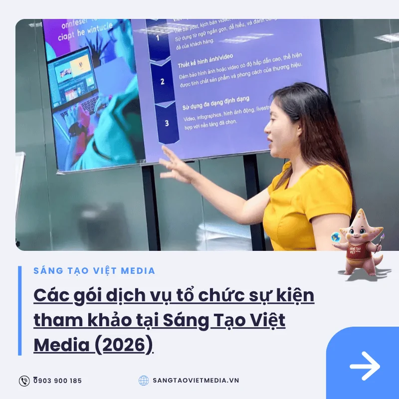 Bảng giá dịch vụ tổ chức sự kiện Cần Thơ trọn gói 2026 chi tiết A-Z 4 cac goi dich vu to chuc su kien stv media 2026