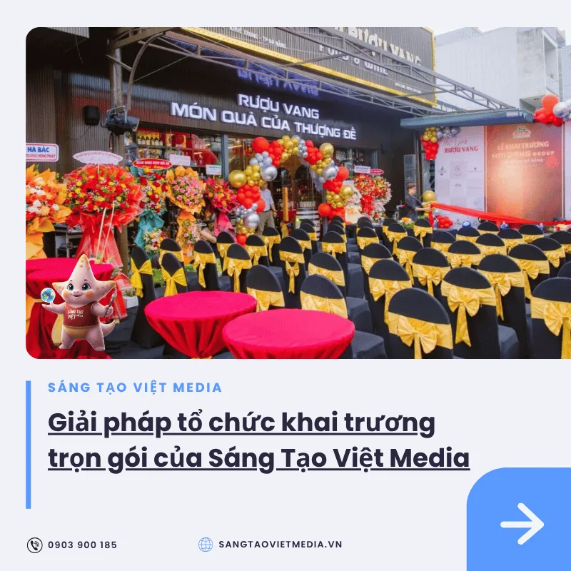 Dịch vụ tổ chức khai trương Cần Thơ chuyên nghiệp: Kịch bản và checklist A-Z 4 giai phap to chuc khai truong tron goi can tho.png